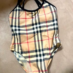 Authentic Burberry one piece swimsuit for girls